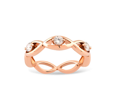 Diamond Stone Gold Ring - Waterfall