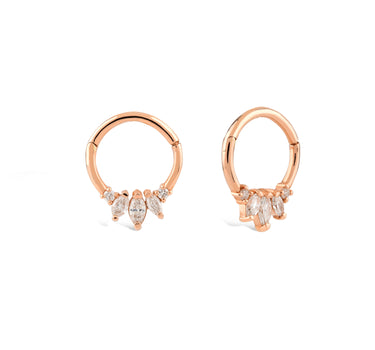 Markiz Pırlanta Taşlı Altın Piercing - Mireya