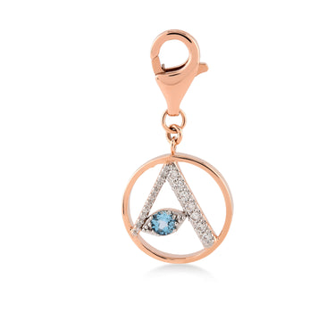 Pırlanta Taşlı A Harfi Altın Charm -Me Charm Koleksiyonu