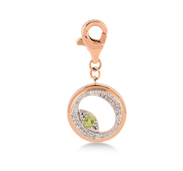 Pırlanta Taşlı O Harfi Altın Charm -Me Charm Koleksiyonu