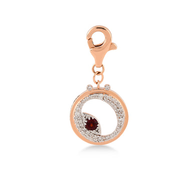 Pırlanta Taşlı Ö Harfi Altın Charm -Me Charm Koleksiyonu