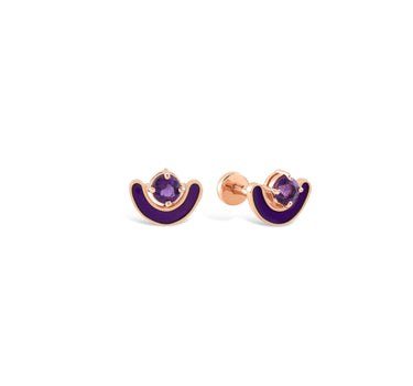 Gold Piercing with Amethyst Stone