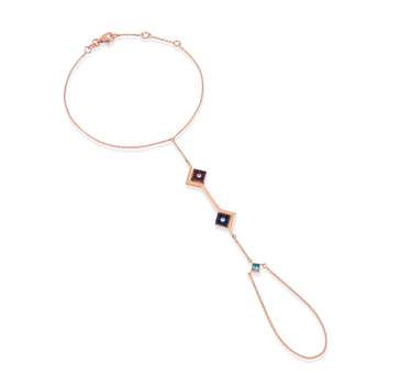 Golden Shahmaran with Ruby, Sapphire and Diamond Stones - Fulcrum