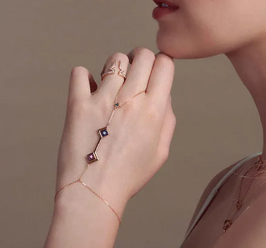 Golden Shahmaran with Ruby, Sapphire and Diamond Stones - Fulcrum