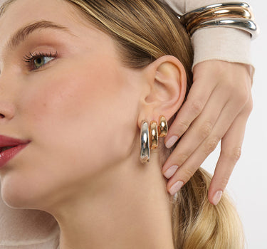 Mini Halka Altın Küpe - Goldie Koleksiyonu