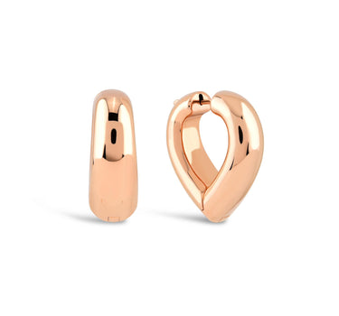 Kalp Büyük Altın Küpe - Goldie Lover