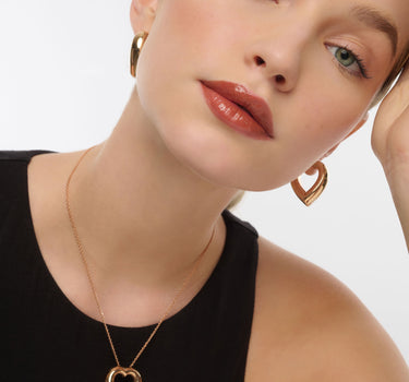 Heart Large Gold Necklace - Goldie Lover