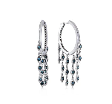 Blue Seas blue diamond earrings