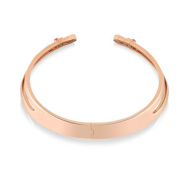 Coral and Diamond Gold Necklace - Blooming Lotus