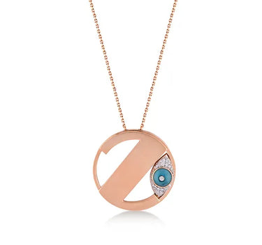 Letter Z, Diamond Stone Large Evil Eye Beaded Gold Necklace - Me Collection