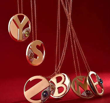 Letter Z, Diamond Stone Large Evil Eye Beaded Gold Necklace - Me Collection