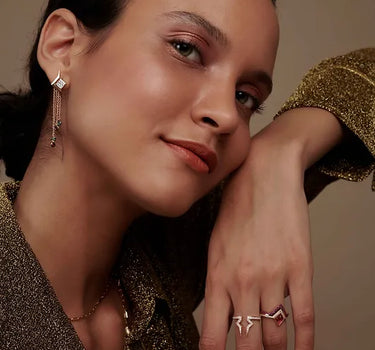 Diamond Stone Gold Ring - Other Side