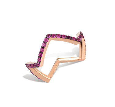 Pink Sapphire Gold Ring - Modern Dream