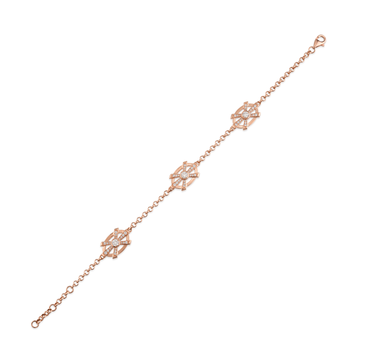 Diamond Stone Gold Necklace - Celestial Lotus Bracelet