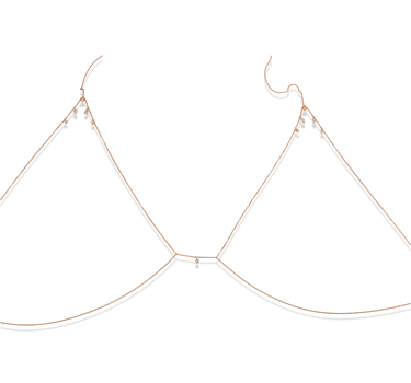 Pırlanta Taşlı Altın Vücut Mücevheri -Raindrops