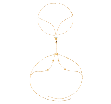 Hindu Mythology, Garnet, Blue Topaz and Diamond Stone Gold Body Jewelry - Dance Of Creation Parvati&amp;Shiva